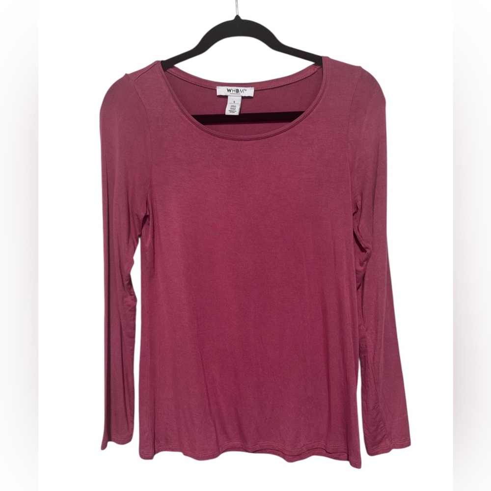 White House Black Market Berry Long Sleeve Top In Women's Size S